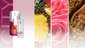           Woda perfumowana City, 50 ml

Rodzina zapachów: kwiatowo - owocowe

    Nuta głowy: grejpfrut, limonka, ananas
    Nuta serca: róża, czarna porzeczka, morska bryza
    Baza: brązowy cukier, piżmo

 
 Ten intrygujący zapach otwiera się nutą świeżych cytrusów, następnie prowadząc do zmysłowych kwiatów róży i dojrzałych owoców czarnej porzeczki , świeżego powiewu letniej morskiej bryzy i otulającego aromatu brązowego cukru. Przeznaczony dla młodych kobiet, które żyją chwilą, nic nie planują i pozwalają się ponieść życiu. Podejmują spontaniczne decyzje, ciesząc się idącymi z nimi w parze niecodziennymi i radosnymi przeżyciami.