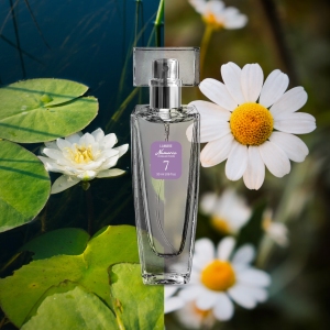 Kolekcja numeryczna, Perfumy, 30 ml, nr 7
 
 Subtelny, przejmujący i kuszący zapach o delikatnym brzmieniu nut pudrowych i piżmowych, z odcieniami kwiatów i owoców w obłoku krystalicznej świeżości. Dla kobiety o subtelnym guście i delikatnej skórze.

 Rodzina zapachów: kwiatowo - pudrowe 

Nuty głowy: lilia wodna, nefelium, biała brzoskwinia
Nuty serca:frezja, rumianek, fiołek, irys
Nuty bazowe: sandałowiec, wetyweria, wanilia