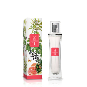 Perfumy, 20 ml, nr 3
 
 Wyrazisty zapach przeznaczony dla kobiet odważnych, zdeterminowanych, szalonych i pełnych energii. To świeża i kwiatowa kompozycja, w bazie orientalna. Wyczuwalnymi nutami są aromaty pomarańczy połączonej z bergamotką, jaśminem i czarną porzeczką z dodatkiem wanilii, która dodaje niezwykle kuszącej słodyczy. To połączenie powoduje, że cała kompozycja nabiera bardziej zmysłowego i subtelnego charakteru. Pozwól pieścić swoje zmysły zapierającą dech w piersiach kombinacją kwiatów i owoców.

RODZINA ZAPACHÓW: KWIATOWO-ORIENTALNE

    Nuty głowy: grejpfrut, bergamotka, czarna porzeczka
    Nuty serca: kwiat pomarańczy, jabłko, jaśmin
    Nuty bazowe: piżmo, wanilia, drzewo cedrowe