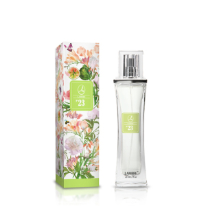 Perfumy, 20 ml, nr 23

Czysty, rwący jak strumień zapach, w którym wyraźna świeżość grejpfruta, limonki, wilgotnej zieleni, orzeźwiający oddech bryzy morskiej, harmonijnie zrównoważone są odcieniami kwiatów, ambry i lekkim woalem sandałowca. Dla kobiety przedsiębiorczej, wewnętrznie wolnej.

 RODZINA ZAPACHÓW: KWIATOWO-CYTRUSOWE

    Nuty głowy: nuty świeżości, grejpfrut, limonka
    Nuty serca: płatki róży, piwonia, frezja
    Nuty bazowe: cedr, sandałowiec, ambra