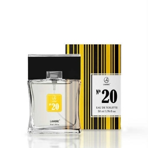 Woda toaletowa, 50 ml, nr 20
 
 Rodzina zapachów: owocowo-cytrusowe

Nuty głowy: grejpfrut, zielone jabłko, tymianek, pomarańcza bergamota, mięta
Nuty serca: jaśmin, geranium, lawenda, paczula
Nuty bazowe: piżmo, igliwie, sandałowiec